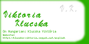viktoria klucska business card
